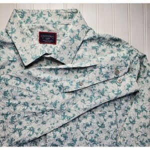 UNTUCKit Arcari Performance Long Sleeve Shirt Mens Large Green White Floral
